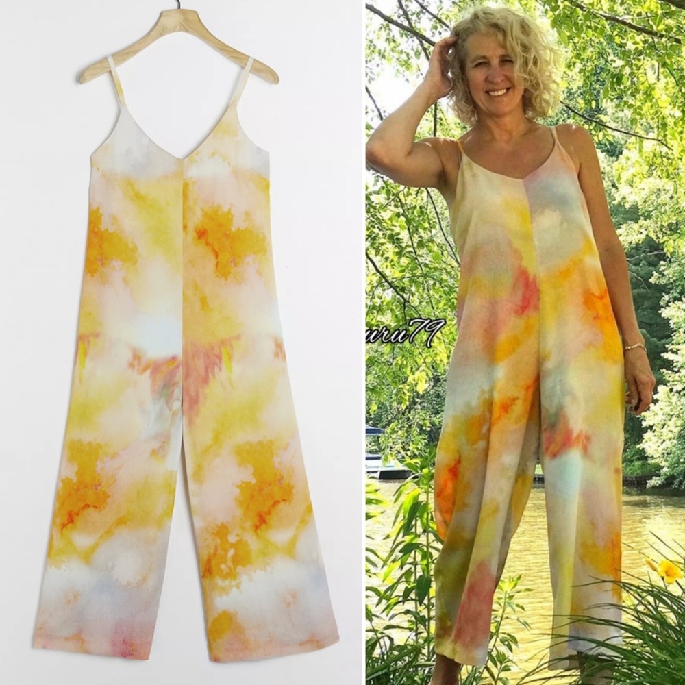 Anthropologie Bl^nk London Sonrisa Jumpsuit Wide Leg Small